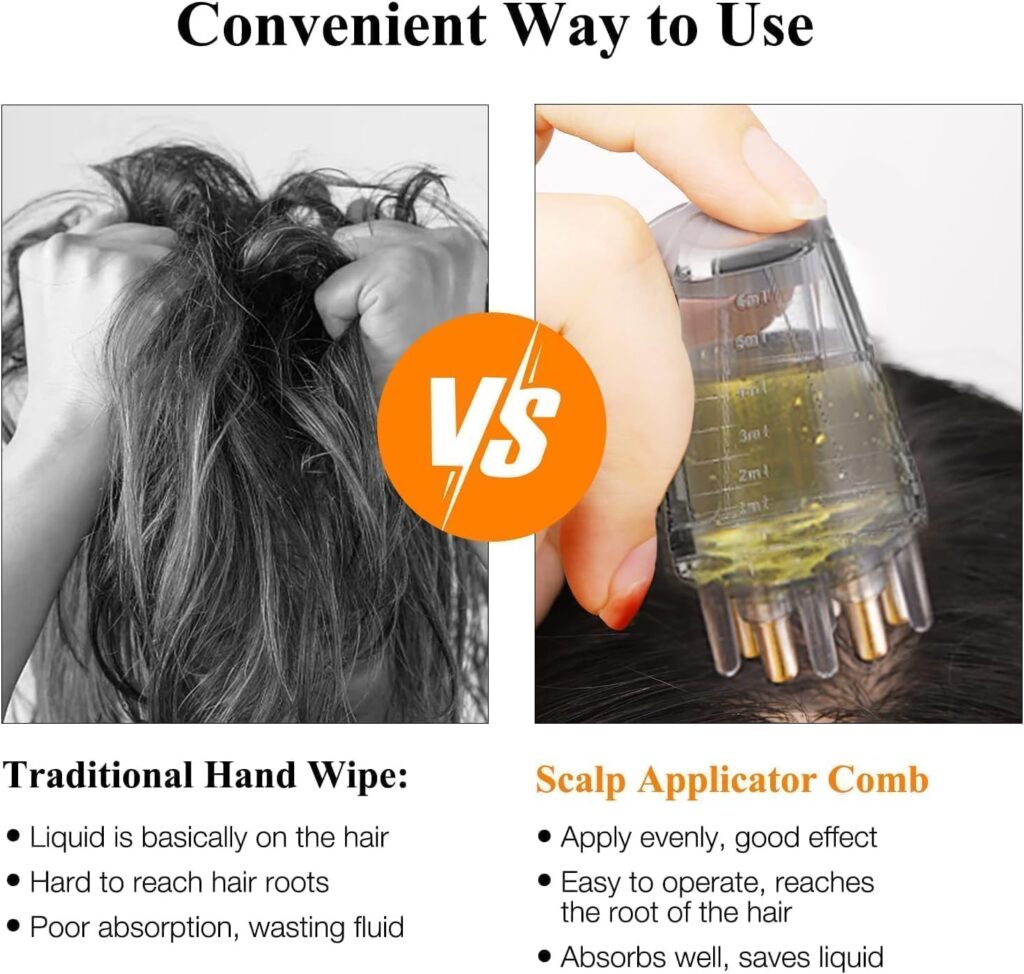 Hair oil applicator tool for hair | Small Serum & oil applicator for scalp and massager | Oiling tool for scalp hair Tiny oil applicator & dispenser (Mini size - 5 CM)