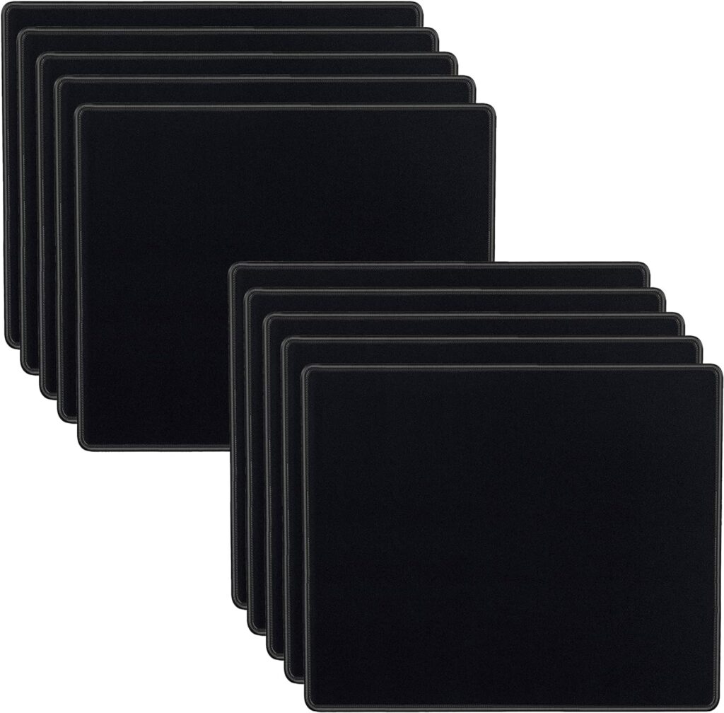 Storite 10 Pack 220mm x 180mm x 2mm Speed Type Extended Gaming Non-Slip Rubber Base Mousepad Desk Mat Keyboard Pad for Laptop/Computer Office PC & Home
