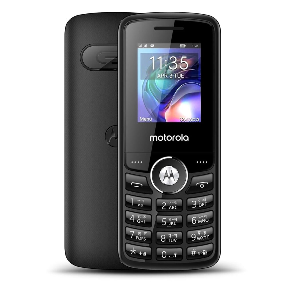 Motorola All-New A200 Dual Sim keypad Phone (with Voice Feature) | 2 Years Replacement | Long Lasting Battery | Wireless FM | Built-in UPI Payments App | Auto Call Recording (Black)