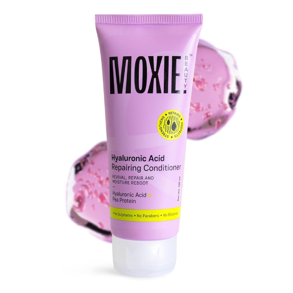 Moxie Beauty Hyaluronic Acid Repair Conditioner | Deep Hydration | Strengthens & Smooths | Frizz Control & Damage Repair | Lightweight & Silicone-Free | 120ml