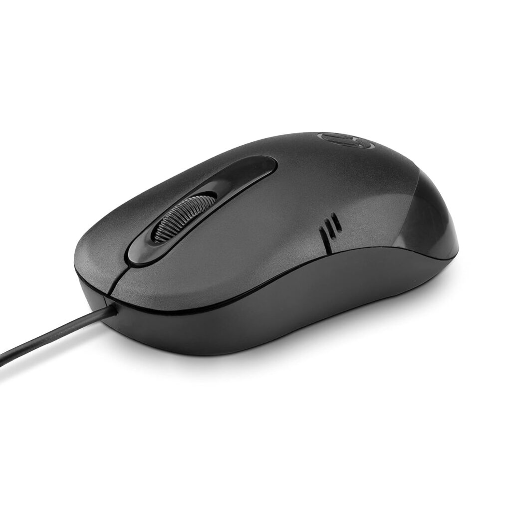 LAPCARE Optical Mouse L-60(Ind) 1000 USB Dpi Optical Sensor, Plug & Play, Compatible with Pc, Laptop(Black)