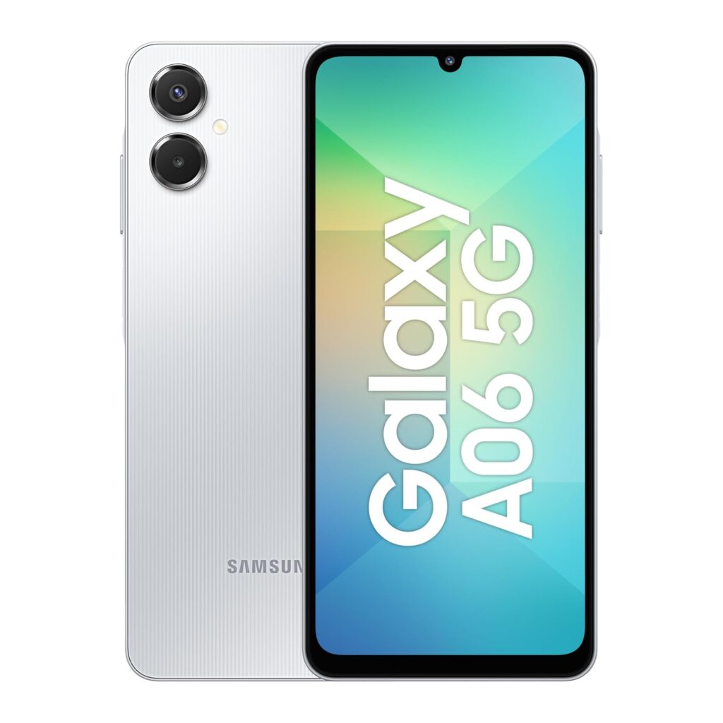 Samsung Galaxy A06 5G (Gray, 4GB RAM, 128GB Storage) | 50MP Dual Camera | 4 Gen OS Upgrades | IP54 Rating | Voice Focus