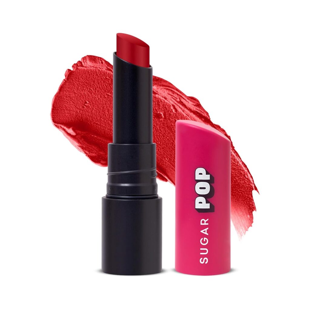 SUGAR POP Ultrastay Transferpoof Matte Lipstick with Vitamin E | Smooth Glide | Waterproof | Longlasting | 4gm - 07 Ruby Red