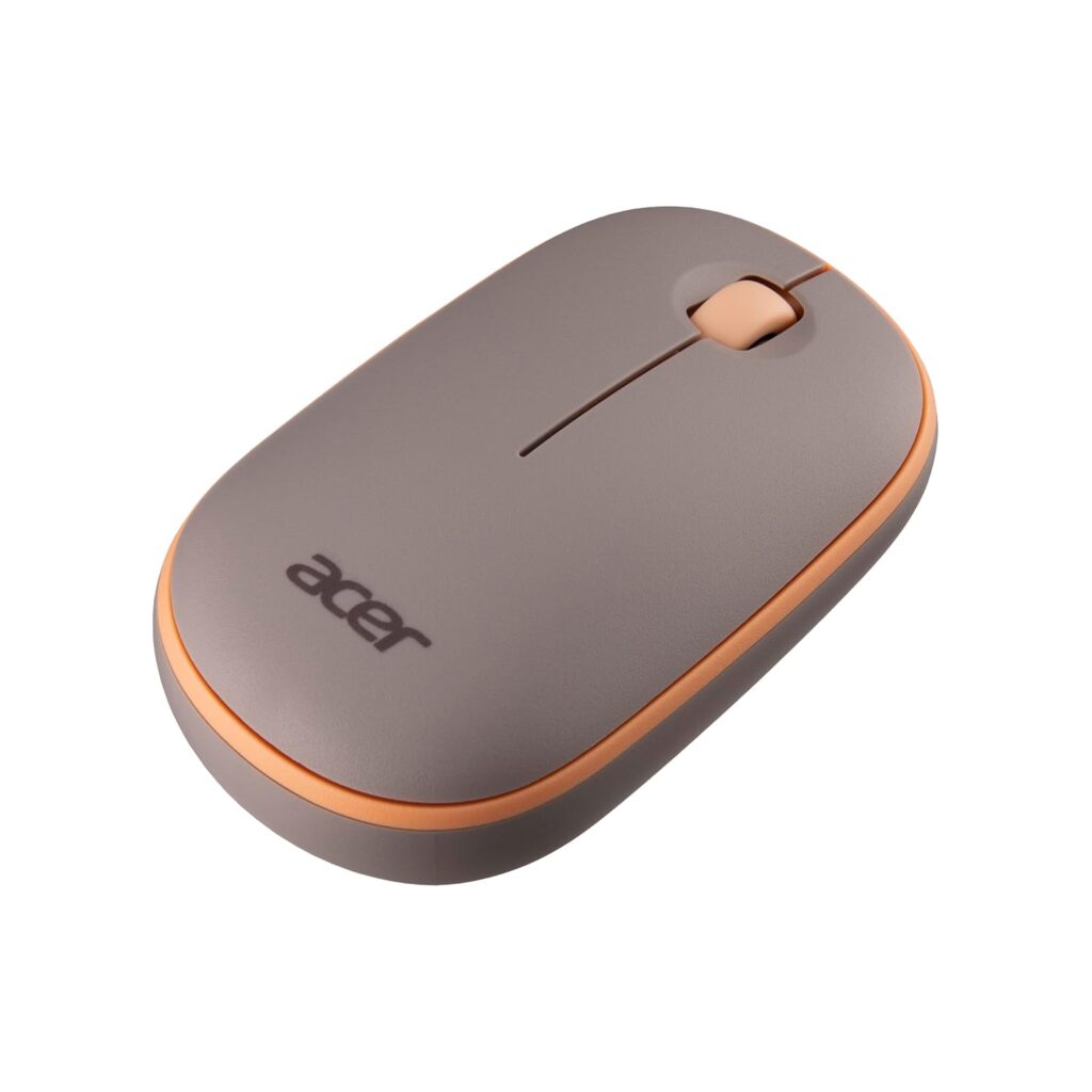 Acer Bubble Wireless Mouse AMR100 | 2.4GHz Silent Click | 1600 DPI | Ergonomic | AA Battery | Win8/10/11 | Compact Lightweight Design | Color: Peach