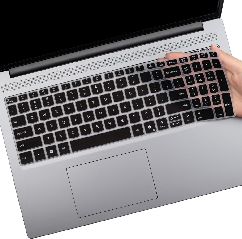 RAYA Silicone Keyboard Cover for Lenovo Ideapad Slim 3/3i Gen10 and Ideapad Slim 5/5i Gen10 15inch and 16inch Laptops [ Will NOT FIT for ideapad Pro Models ] (Black)