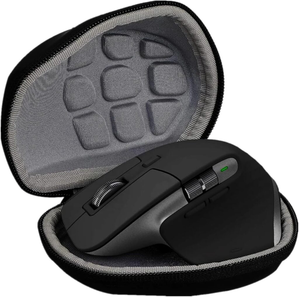GadgetBite Hard Protective Case for Mouse, Compatible with Logitech MX Master 3 / 3S,Travel Pouch for Wireless,Storage Bag Organizer for Bluetooth Mouse (Black)