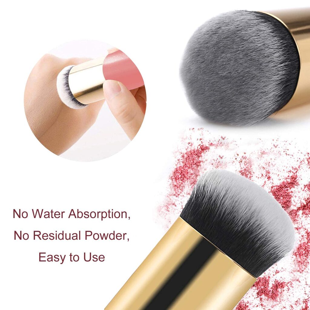 Foundation Makeup Brush | Makeup Brush Flawless Application for Liquid, Cream, and Powder Makeup Blending All-in-One Foundation Brush – Perfect for Liquid, Cream & Powder Makeup – Travel-Size, Soft Bristles for Smooth Coverage (Multicolor, 1, count)
