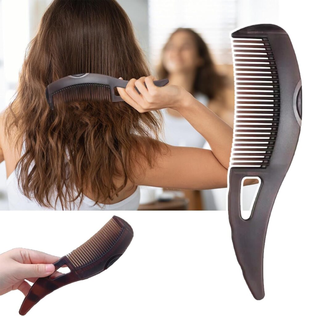 CARTSHOPPER Dandruff Comb Energy Massage Comb - Scalp Massage & Hair Oil Applicator, Lice Remover & Scalp Massager Brush, Unisex Brown Plastic Hair Dressing Comb for Dandruff Removal