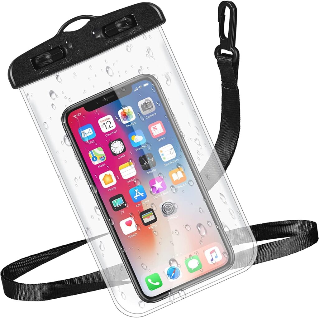 iTronix Waterproof Mobile Pouch Cover for All Mobiles, Cellphone Dry Bag Compatible for iPhone, Samsung, Mi, Redmi, Oppo, VIVO, All Other Smartphones up to 6.5 inches (Black)