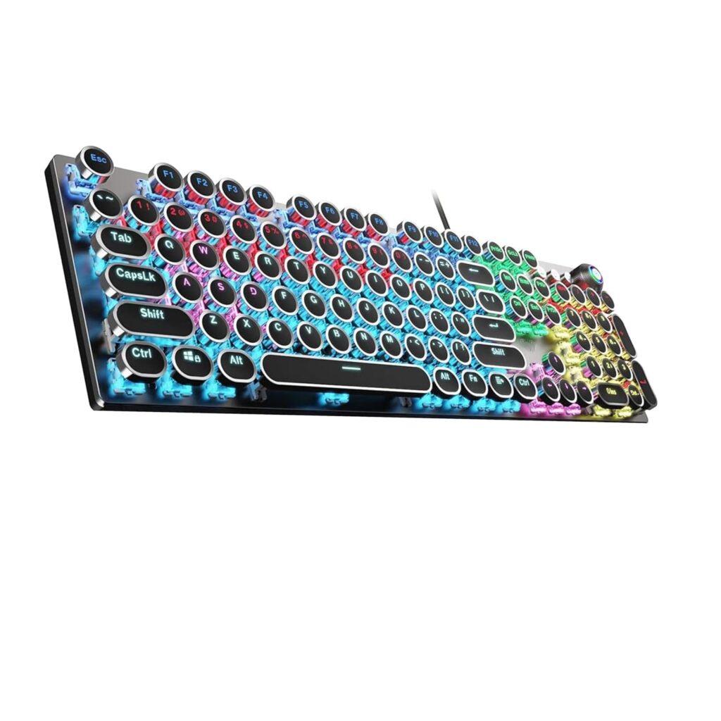 AULA F2088 Wired Mechanical Gaming Keyboard | LED Backlight RGB Gaming Keyboard (Black | Without Handrest | Brown Switch)