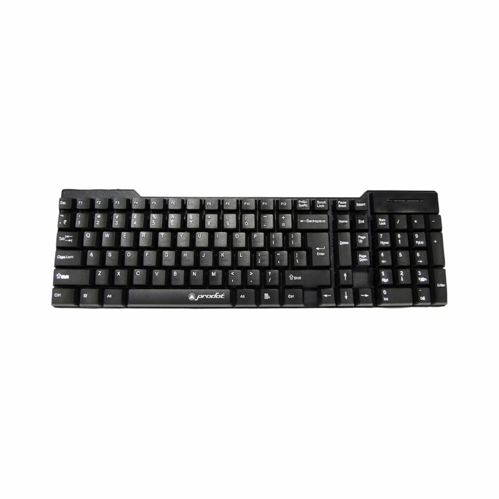 ProDot Alive USB Wired Keyboard I Plug & Play Technology I 104 Keys I Rupees Key I 1.2m Wired I Spill Resistant Design I Compatible with Windows, iOS, Linux with 1 Year Warranty
