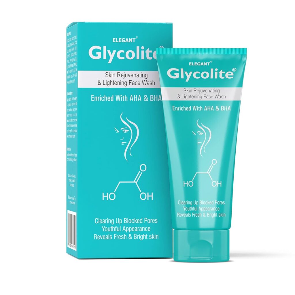 Glycolite Skin Rejuvenating & Lightening Face Wash 60ml | Glycolic Acid Face Wash | Improves Skin Texture, Tone, and Appearance | Reveals Face & Bright Skin | Suitable For All Skin - Pack Of 1