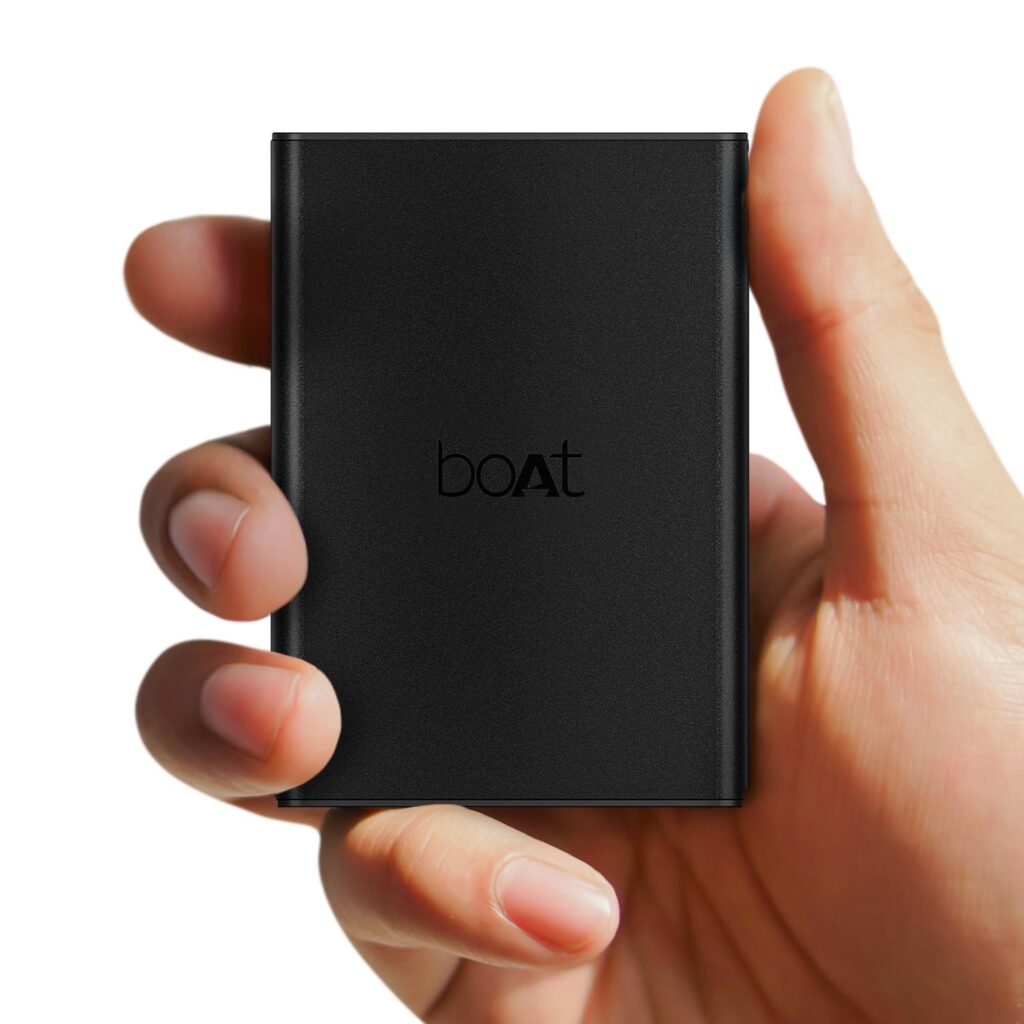 boAt Energyshroom PB400 Pro 20000mAh | Pocket Size, Compact Power Bank w/USB Type-C Input (2-Way Port), 3X Output Ports, Compatible with Tablets, Smartphones, Earbuds, Smartwatch(Carbon Black)