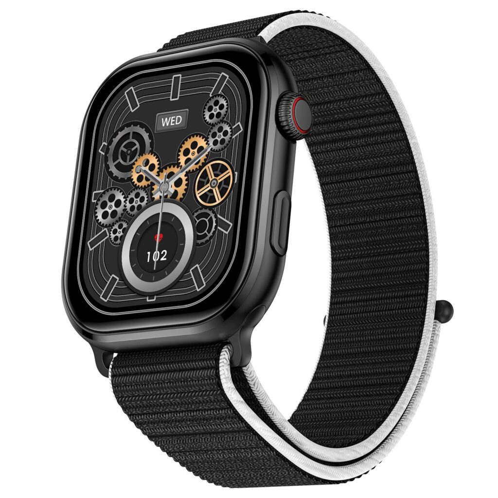 Fire-Boltt Brillia Pro Smart Watch with 51.3mm (2.02 inch) AMOLED Display, Bluetooth Calling, SpO2, Heart Rate Monitoring, 120+ Sports Modes, IP67 Waterproof, Long Battery Life (Active Black)