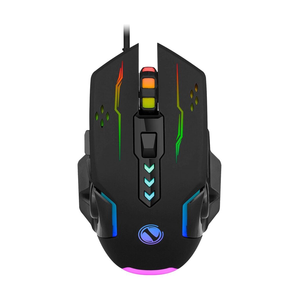 ENTWINO D7 LED Backlight 6 Button USB Gaming Mouse with 3200DPI, Ergonomic Design for Laptop & PC