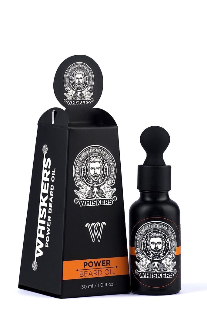 Whiskers Power Beard Oil|For Patchy & Uneven Beard|Argan & Jojoba Oil|Nourishes for Longer and Thicker Beard Hair|Vitamin E| Enriched with Apricot Oil|30ml