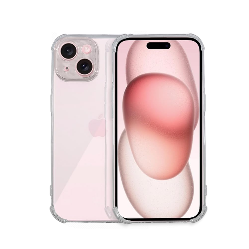 7SEVEN® Back Cover for iPhone 15 Plus Transparent Mobile Back Case Shock Proof Design Camera Edges Protection Crystal Clear Phone Case Silicon Soft TPU and Flexible Bumper Back Case for iPhone 15 Plus
