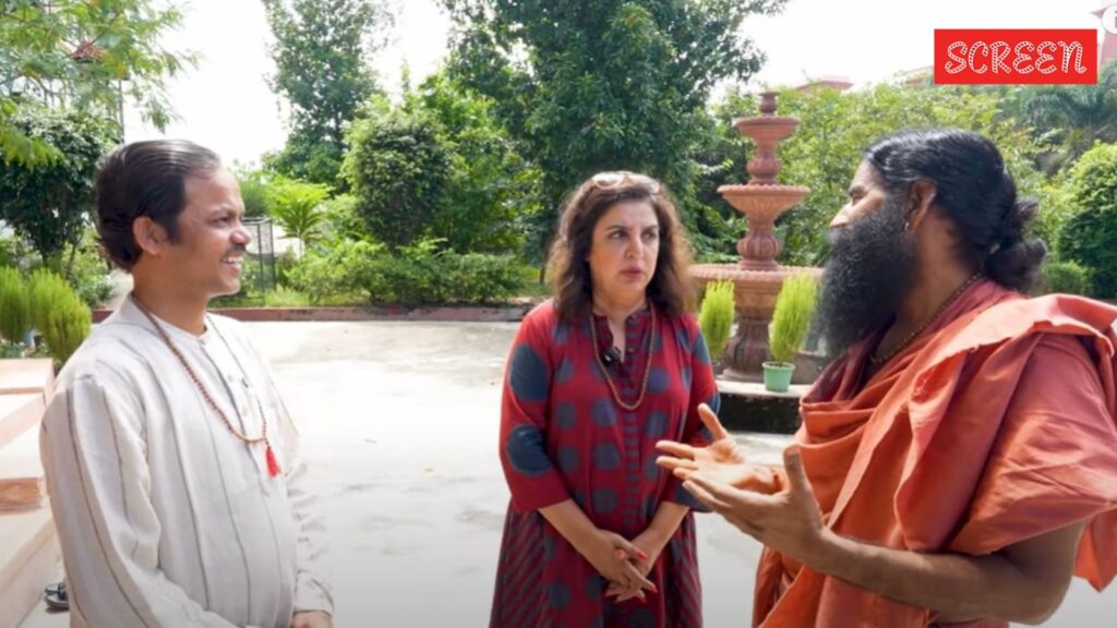 Farah Khan visits Ramdev in Haridwar.