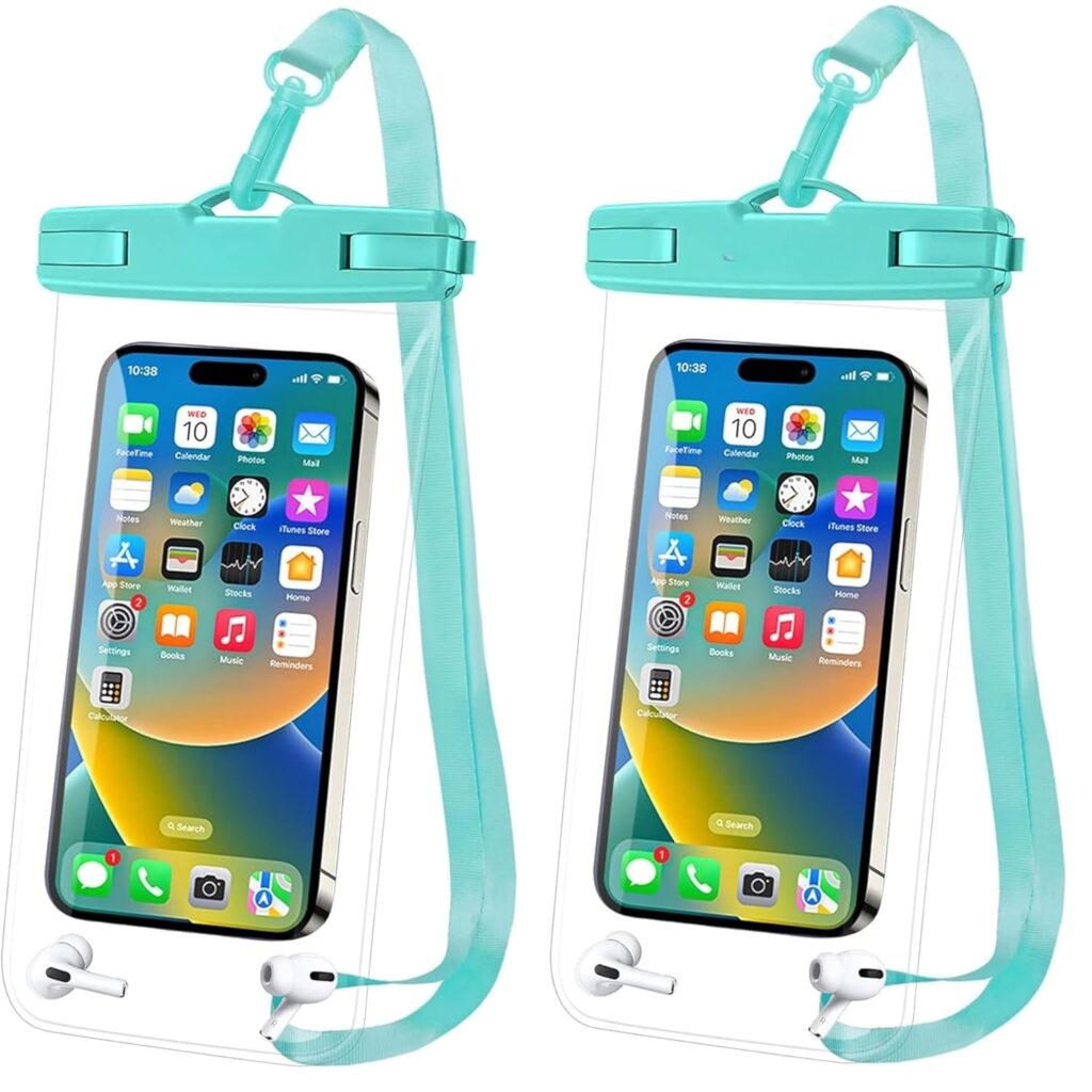 TARAVEE Waterproof Phone Pouch, IPX8 Universal Waterproof Phone Case Dry Bag with Lanyard for iPhone 14 13 12 11 Pro Max XR X XS SE 8 Plus Samsung S23 S22 Ultra S21 S10 S9 up to 7"(Multicolor)