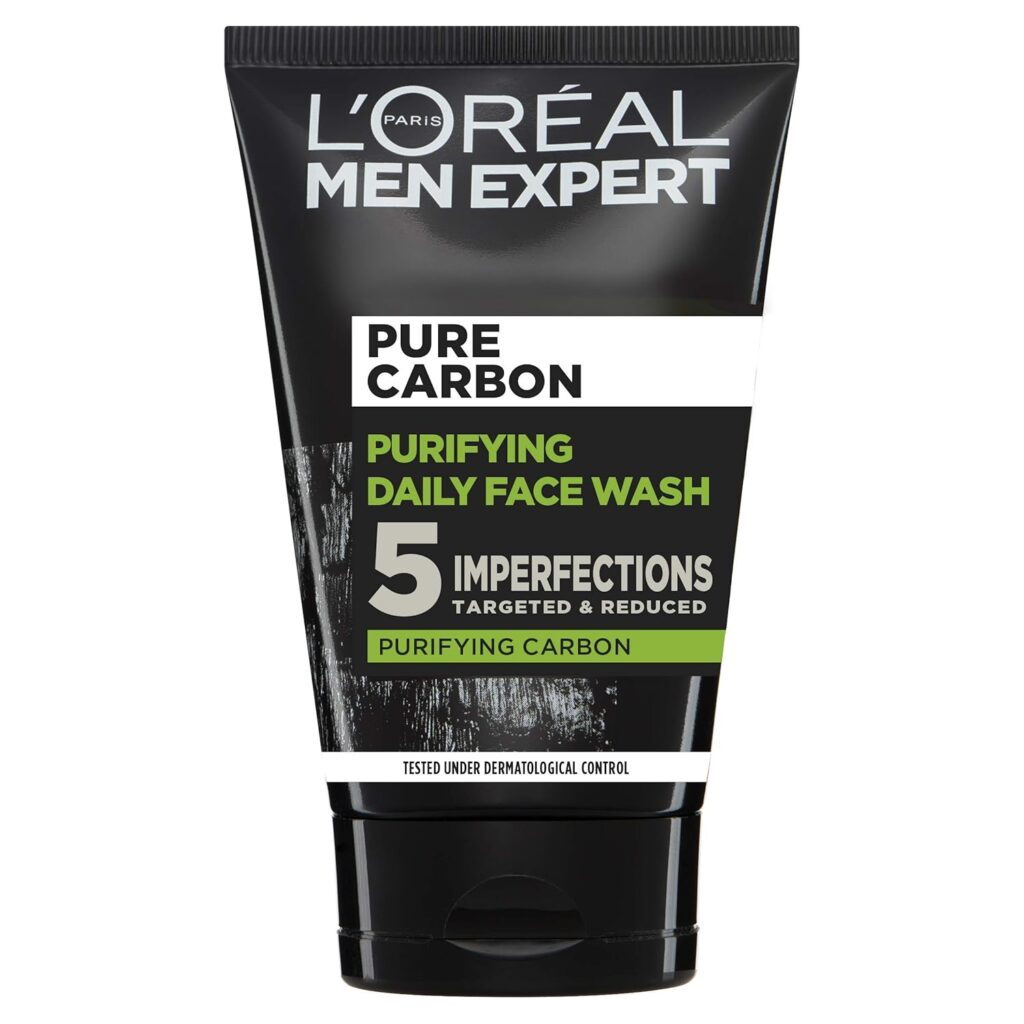 L'Oreal Paris PROFESSIONAL PARIS Men Expert, Pure Charcoal Purifying Daily Face Wash for Men - 100ml