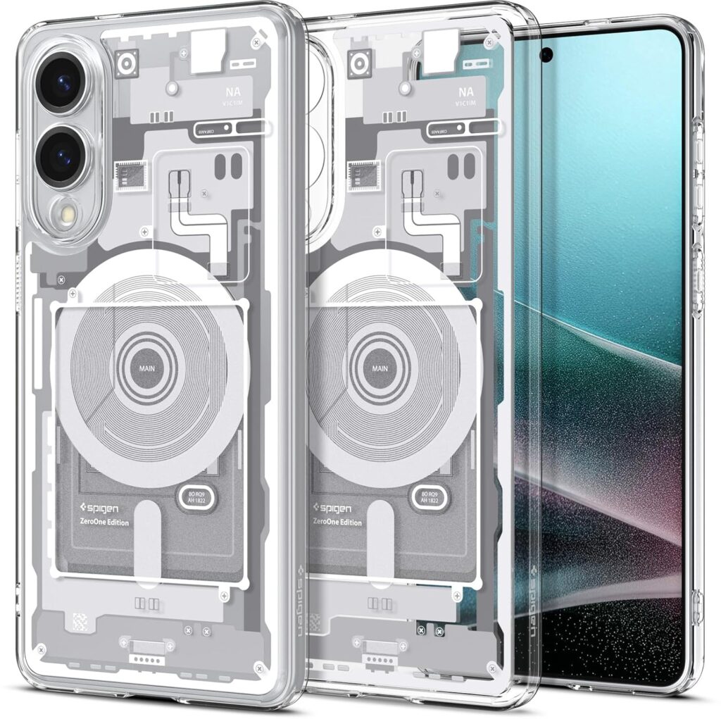 Spigen Ultra Hybrid MagFit for Samsung Galaxy S25 Edge Case, Galaxy S25 Edge Back Cover (2025) - Zero One White