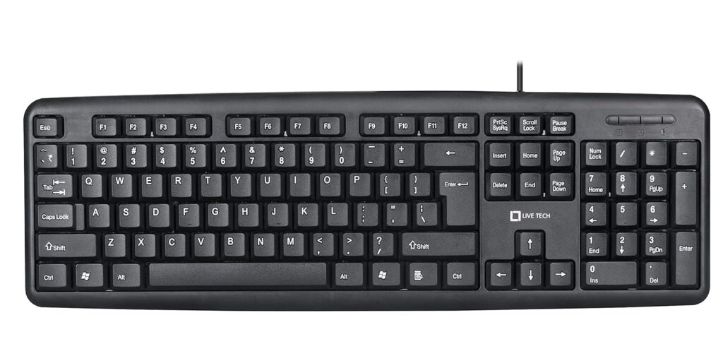 Live Tech KB 01 USB Wired Keyboard (Black)