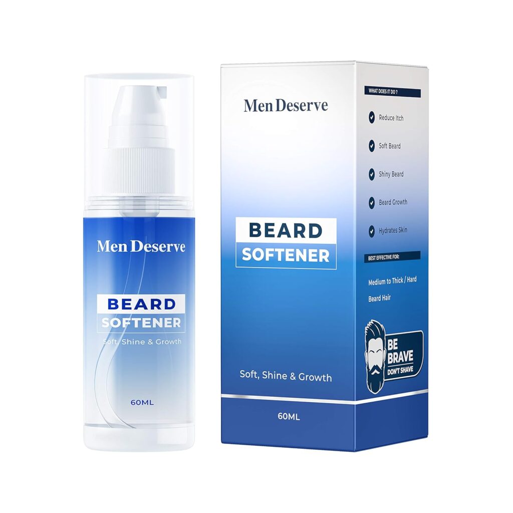 Men Deserve Beard Softener/beard softener for men/beard softener oil/beard serum for men/ (Soft, Shine and Growth) - (60ml)