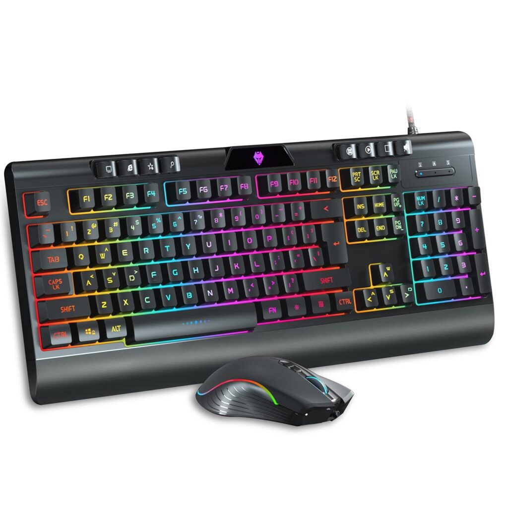 Wired Gaming Keyboard and Mouse Combo,LED Backlit