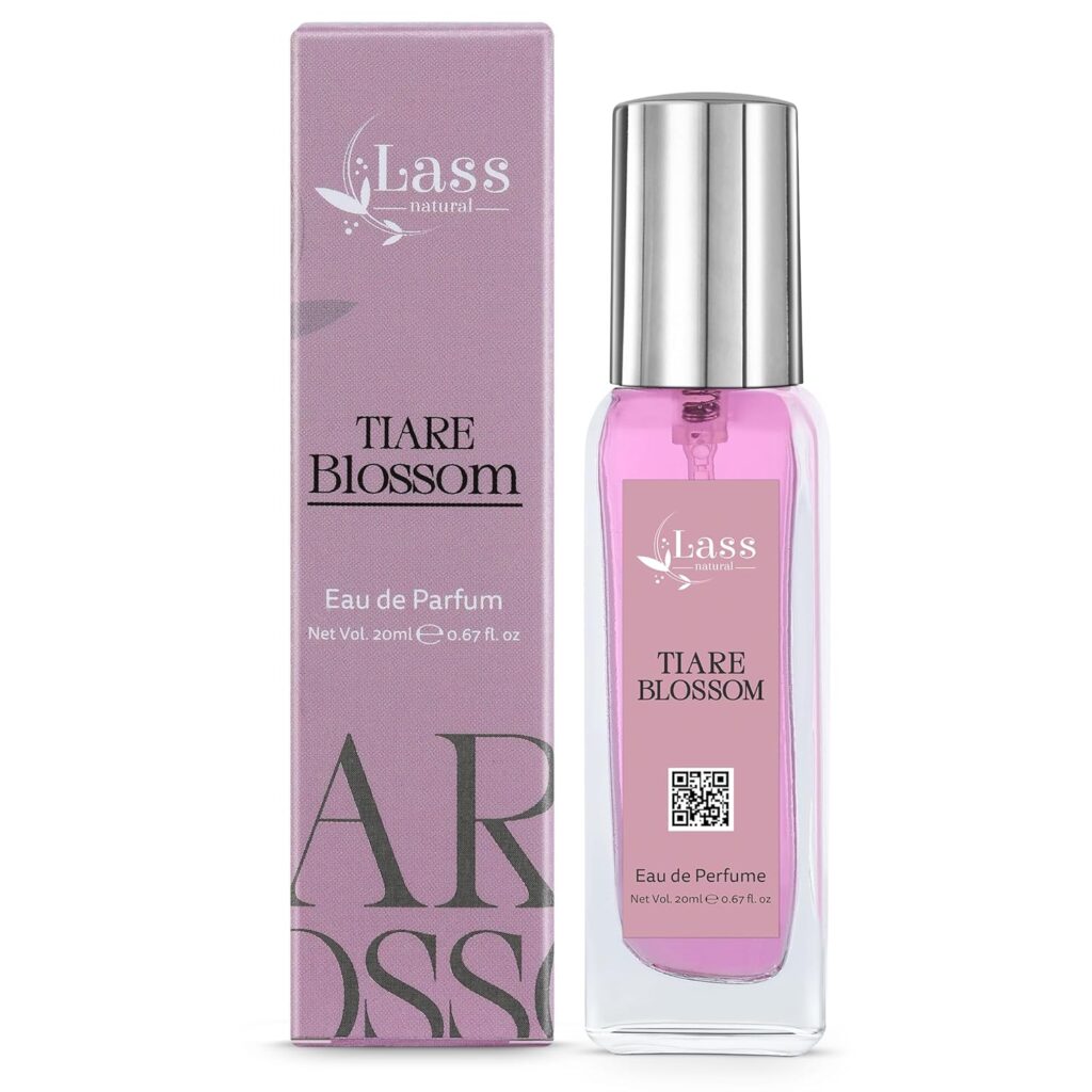 Lass Natural Tiare Blossom Eau De Perfume For Women With Sensfeel For Her, Floral, Musky & Woody Premium Long Lasting Fragrance, IFRA Certified Scent, 20 ml