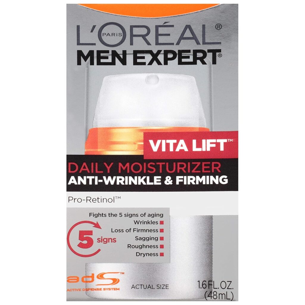 L'OREAL PARIS Men'S Expert Moisturizer Cream for Hydration, Redness, Wrinkles 50ml