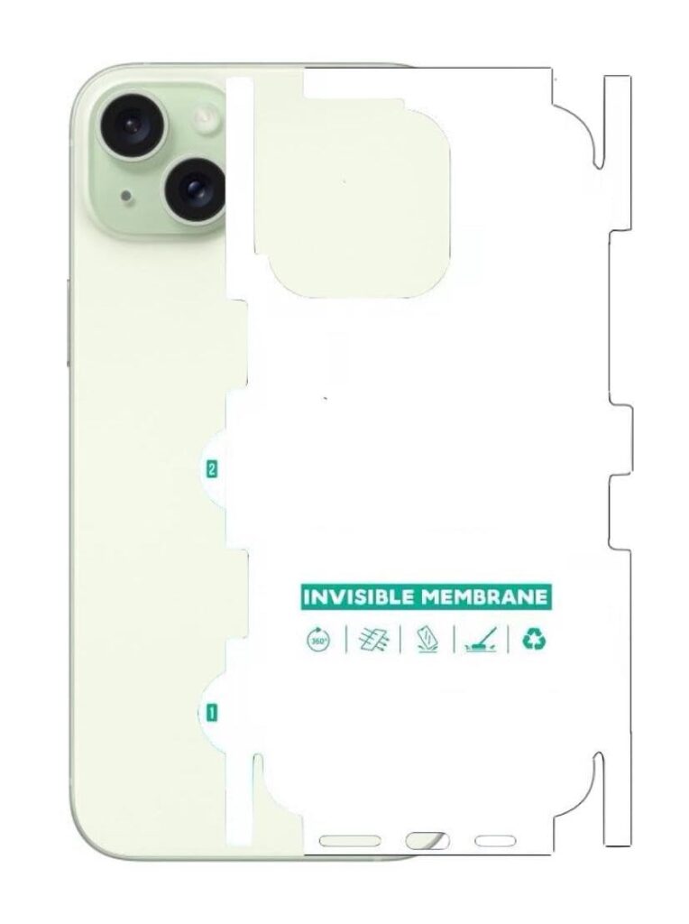 A3sprime Back and Side Screen Protector for iPhone 15 Plus |Edge to Edge Full Coverage Unbreakable Soft Transparent Glossy Finish Back and Side Skin Guard| (Pack of 1) (Glossy)