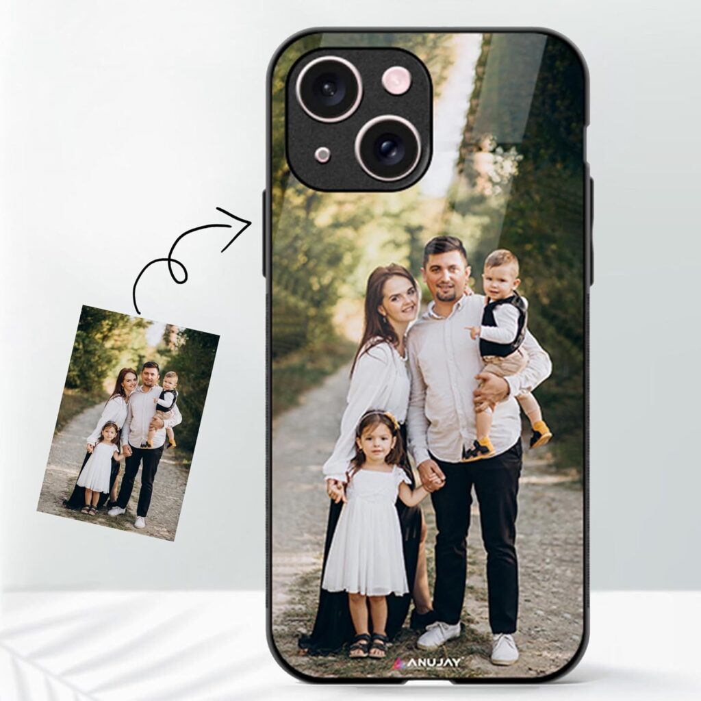 ANUJAY Customized Back Cover for iPhone 15 Plus| Custom Design Phone Back Case Cover for iPhone 15 Plus| iPhone 15 Plus Personalized My Name Printed Mobile Cover