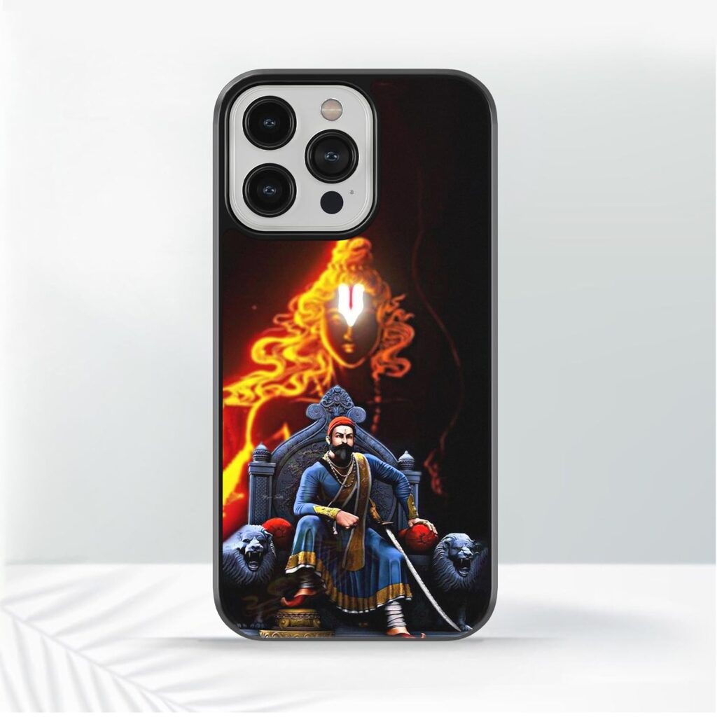 ARTXONE Back Cover Case for iPhone 14 Pro Max | Chhatrapati Shivaji Maharaj Printed Mobile Case | Classic Maratha Warrior Print |Protective Back Cover for Historical Warrior Design.