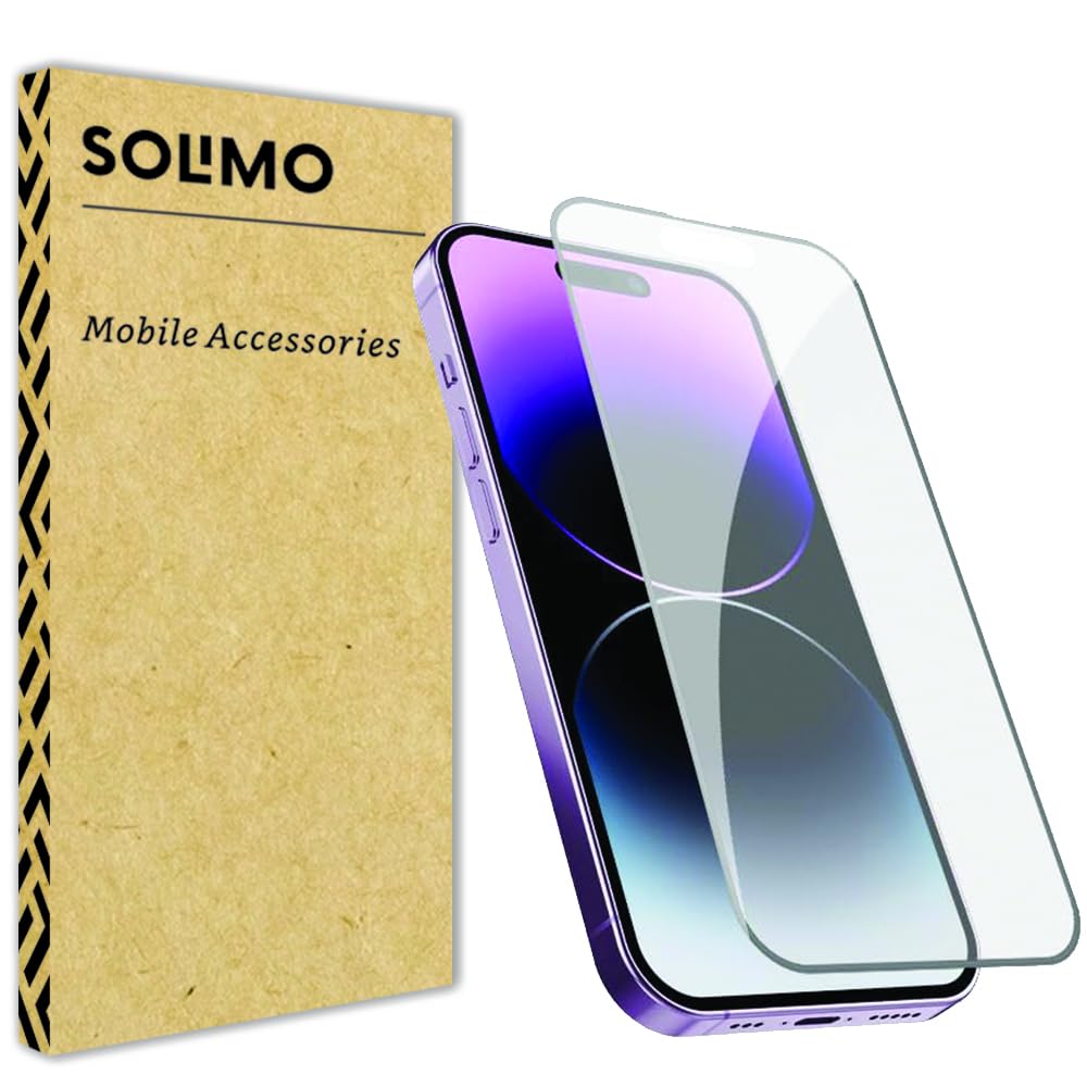 Amazon Brand - Solimo Edge-to-Edge Tempered Glass Screen Protector for iPhone 16 Plus (6.7 Inch) Clear