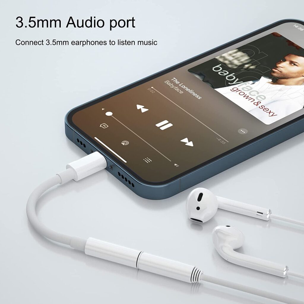 Apple Mfi Certified Lightnin.G To 3.5 Mm Headphone Jack Adapter, Aux Audio Jack, I-Phone Dongle Cable Compatible With I-Phone 14/13/12/11 Pro/Xr/Xs Max/X/8/6 All Ios Devices