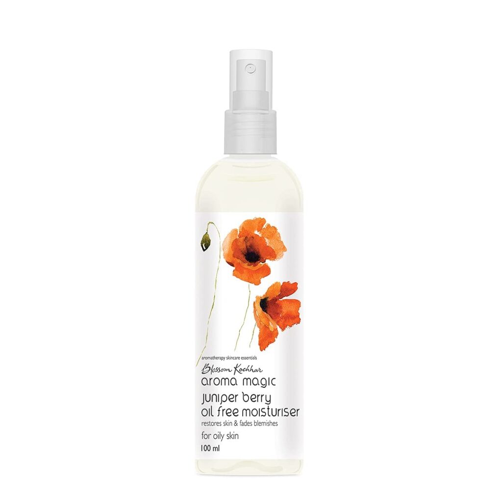 Aroma Magic Juniper Berry Oil Free Moisturiser SPF 15 | brightens, fades blemishes & heals acne| cucumber extracts, patchouli & lemon essential oils, jojoba oil| for Oily Skin - 100ml