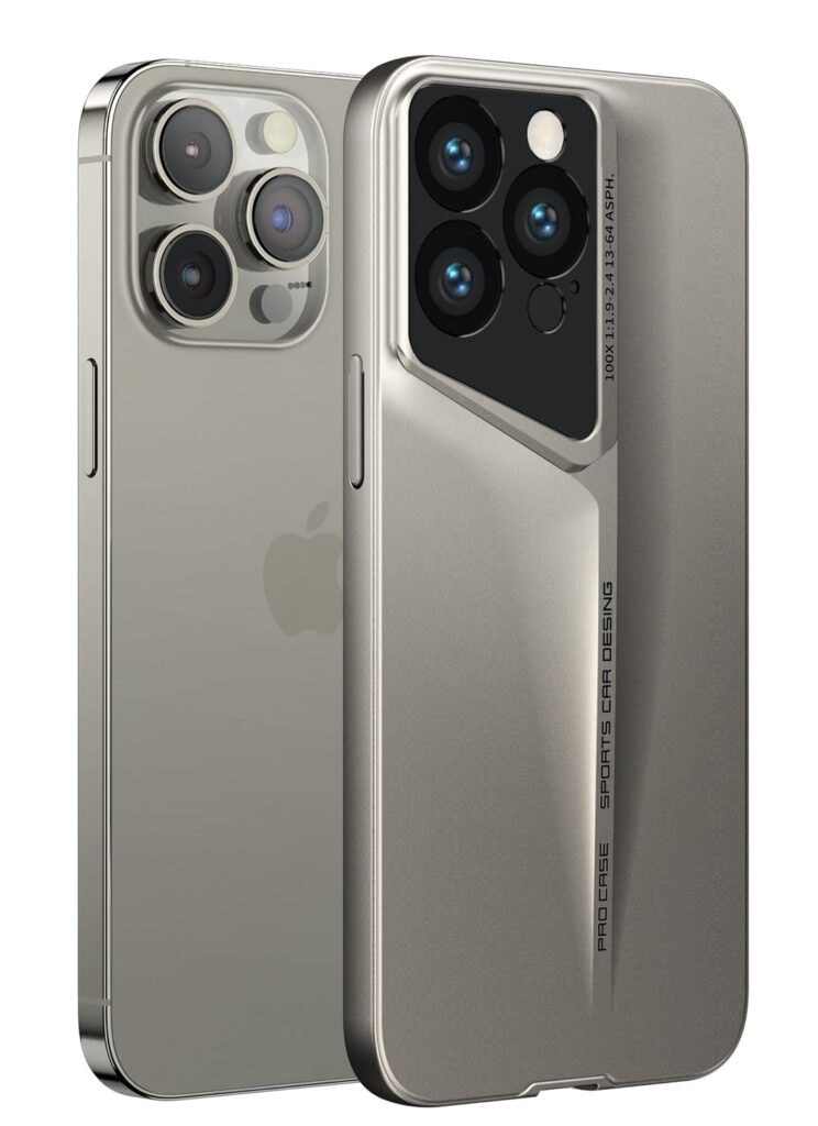 BOUNCEBACK Blade Series Slim Hard Back Case/Cover forIphone 14 Pro Max- (Titanium | Polycarbonate)