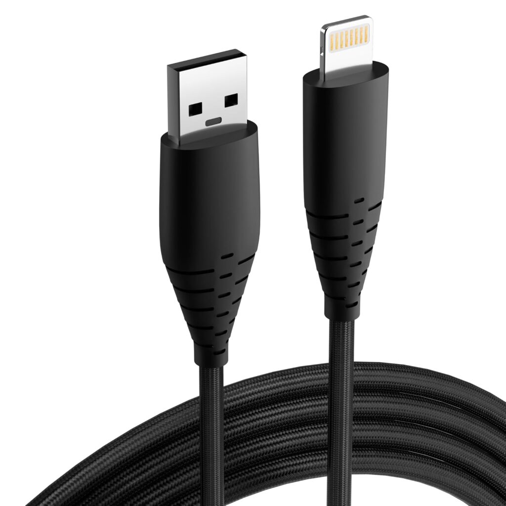 Basesailor Original USB to Lightning 27W Braided Cable, Fast Charger iPhone Cable, for iPhone 14/13/12/11/X/XS/XR/8/Plus, iPad Mini/Pro/Max & Other Lightning Devices, USB Type-A Power Delivery Cord