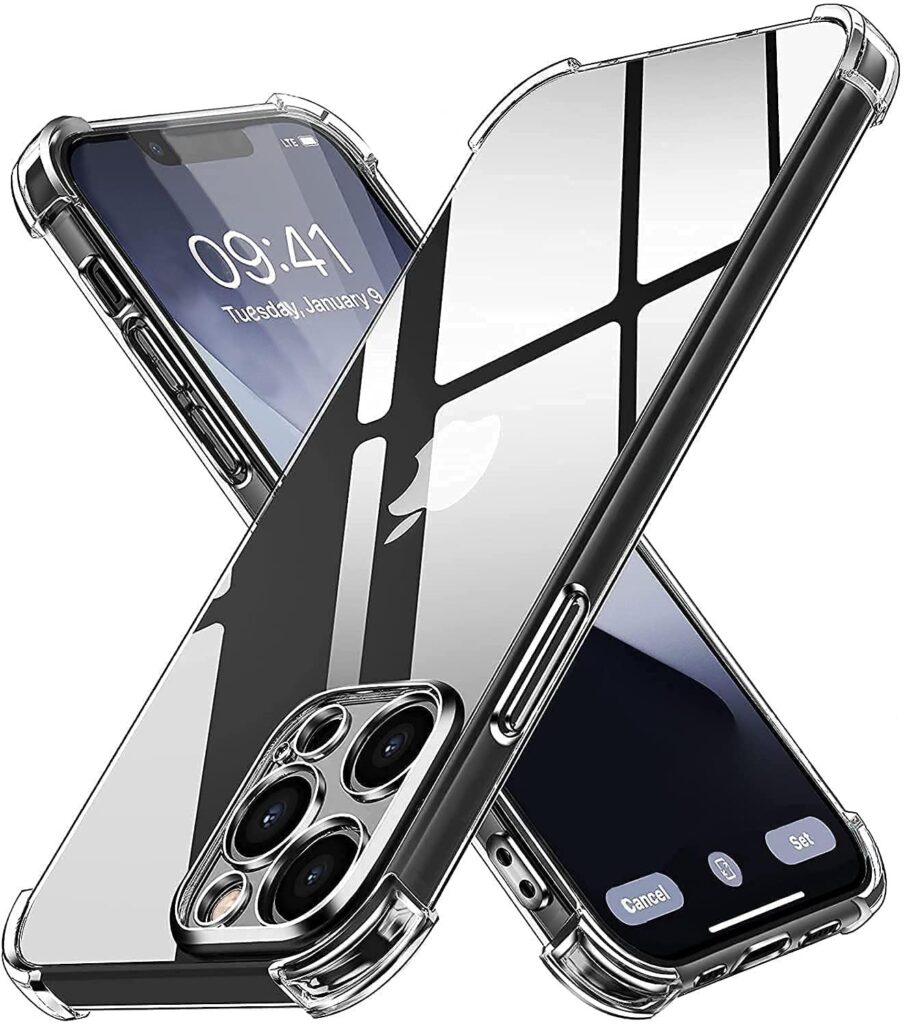 BlazeTech for |[ Apple iPhone 14 Pro Max ] Back Cover Bumper Protective Case for [ Apple iPhone 14 Pro Max ] Silicone Flexible TPU Back Cover Case - Transparent