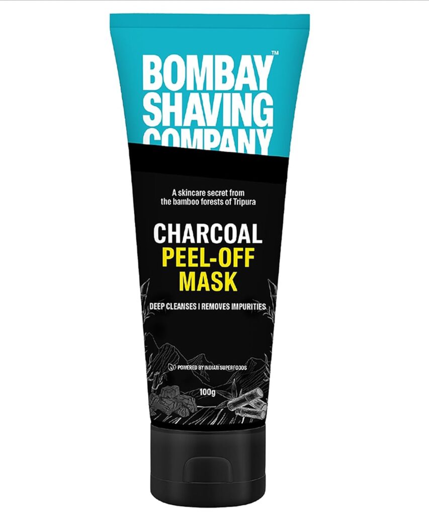 Bombay Shaving Company Activated Charcoal Peel Off Mask with 5X Detoxifying Power, fights pollution and De-Tans skin, Black, Tea Tree, 100 g