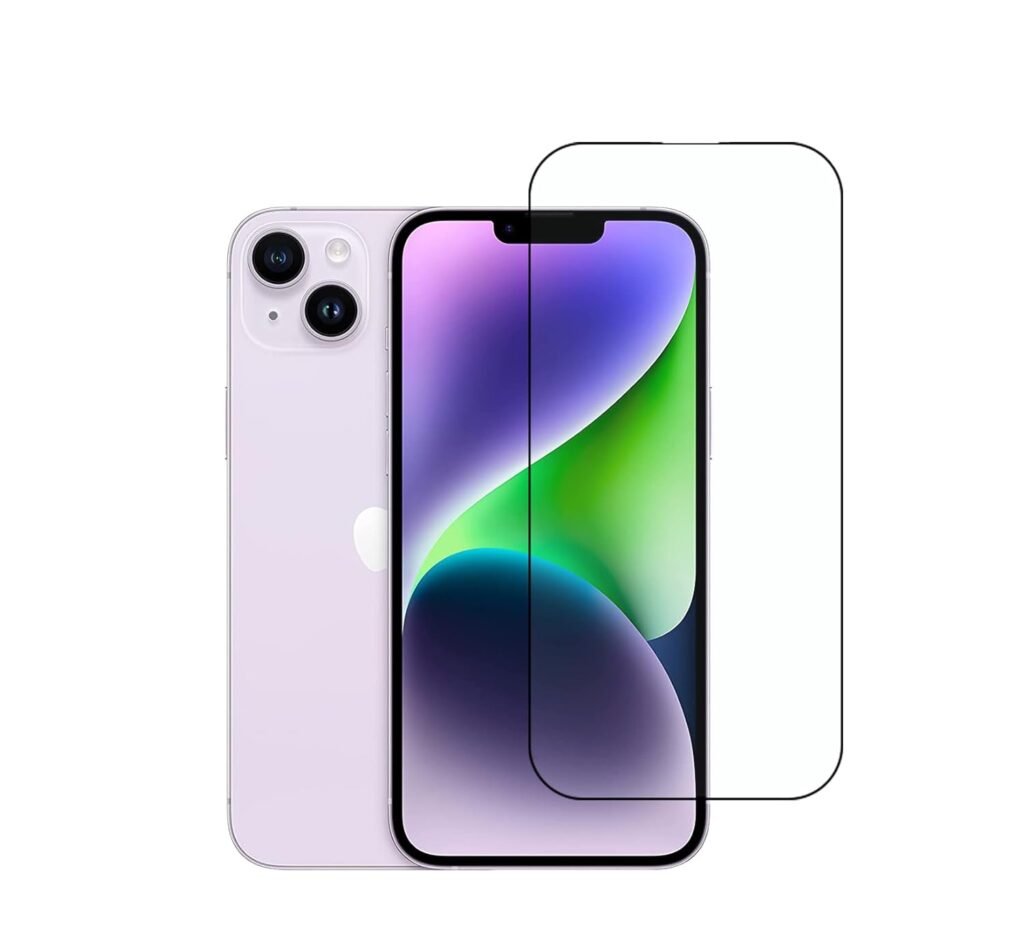 CEDO Tempered Glass for iPhone 14 Plus | Screen Protector Full HD Quality Tempered Glass Anti-Scratch Edge to Edge Coverage with Easy Installation Kit (Black)