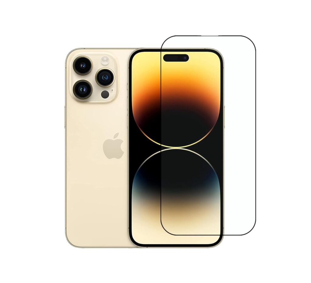 CEDO Tempered Glass for iPhone 14 Pro Max | Screen Protector Full HD Quality Tempered Glass Anti-Scratch Edge to Edge Coverage with Easy Installation Kit (Black)