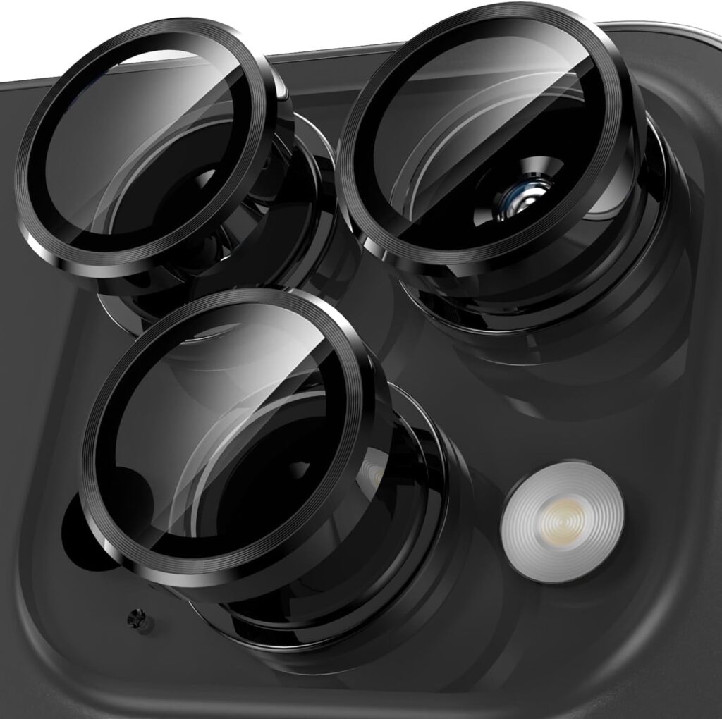 CELLMASTER iPhone 14 Pro Camera Lens Protector Compatible for 14 Pro/14 Pro Max iPhone Accessories Black