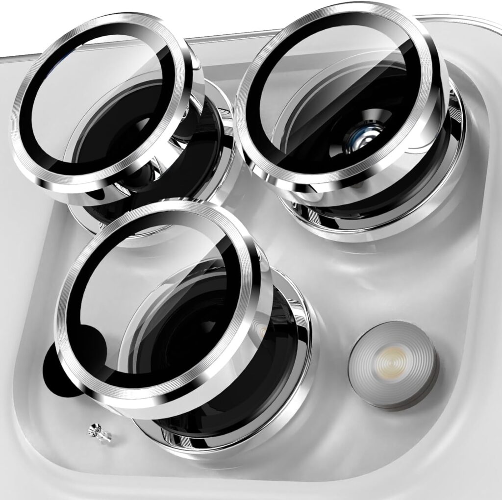 CELLMASTER iPhone 14 Pro Lens Protector - Compatible with 14 Pro Max - Silver