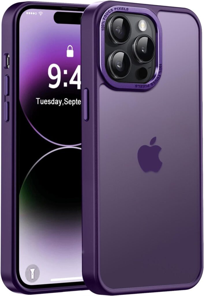 CINCH iPhone 14 Pro Max Case,Camera Protection Ring Translucent Back Cover Designed for iPhone 14 Pro Max