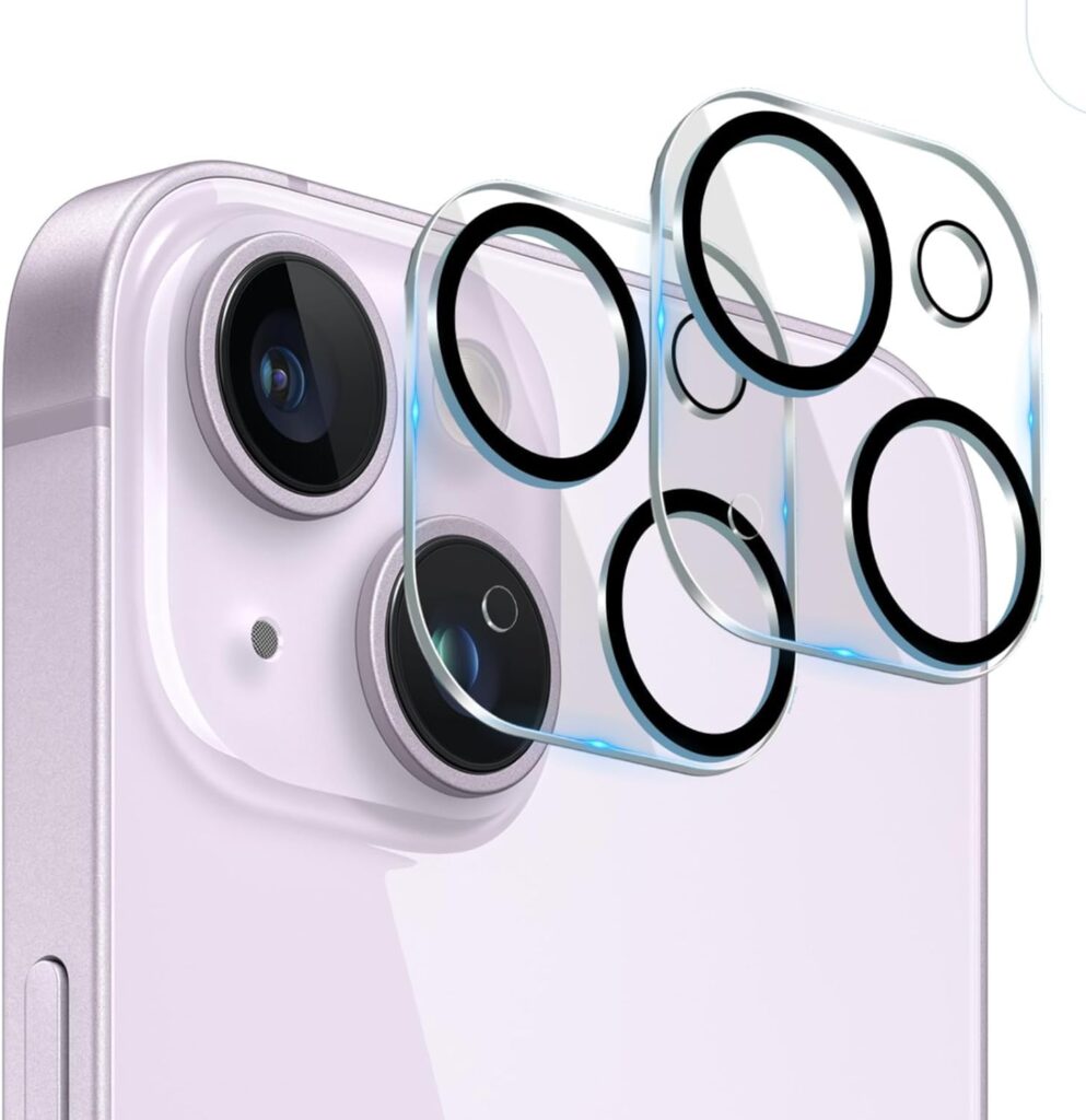Cellmaster iPhone 15 Plus Camera Lens Protector Compatible for 15/iPhone 15 Plus/iPhone 15 Accessories Black Circle Pack of 1 - Tempered Glass