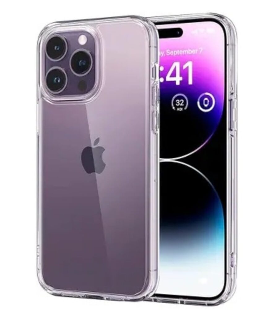 Dashmesh Shopping Case for iPhone 14 Pro Max Transparent Scratch Resistant Protective Clear Phone Soft Silicone Slim Case Cover for iPhone 14 Pro Max (Transparent)