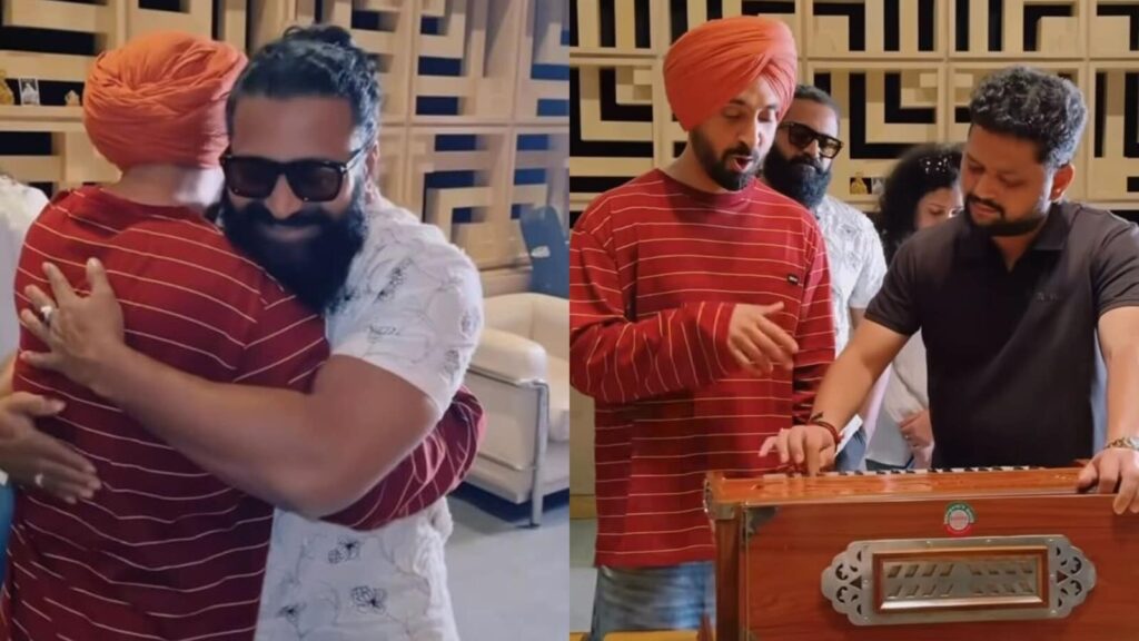 Rishab Shetty hugs ‘Shiv bhakt’ Diljit Dosanjh as they join hands for Kantara Chapter 1; fans hail ‘unexpected collab’