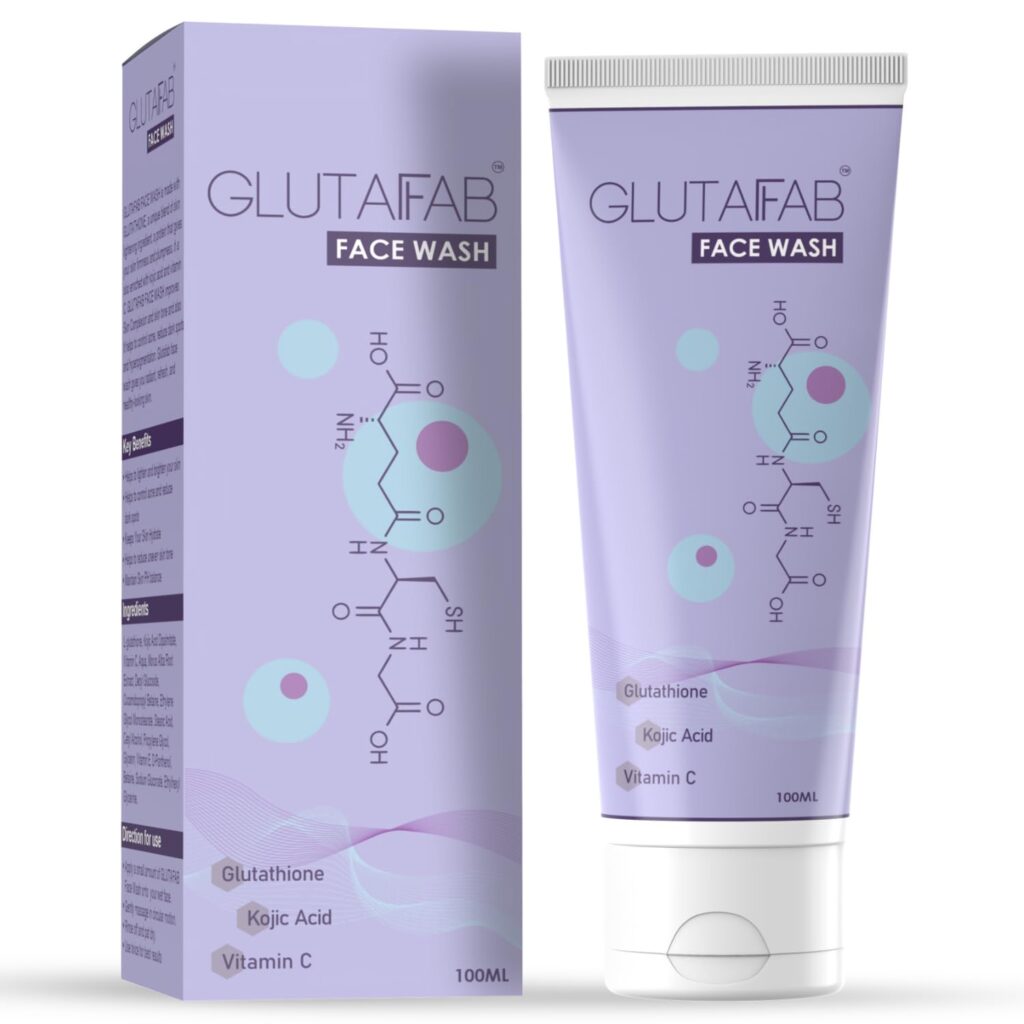 Glutafab Anti Pigmentation Glutathione Face Wash For Safe Skin Glowing & Skin Brightening With Kojic Acid And Vitamin C | Daily Gentle Face Wash For Dark Spot, 100ML