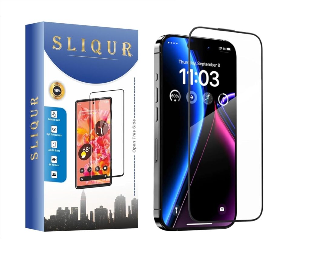 HD Tempered Glass For Apple Iphone 15 PLUS Screen Protector Smooth Full Coverage Edge To Edge Front Temper Guard With Installation Wipes (15 PLUS)